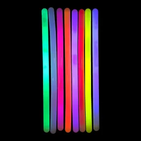 12 Inch Premium Multicolor Jumbo Glow Sticks - Pack of 10