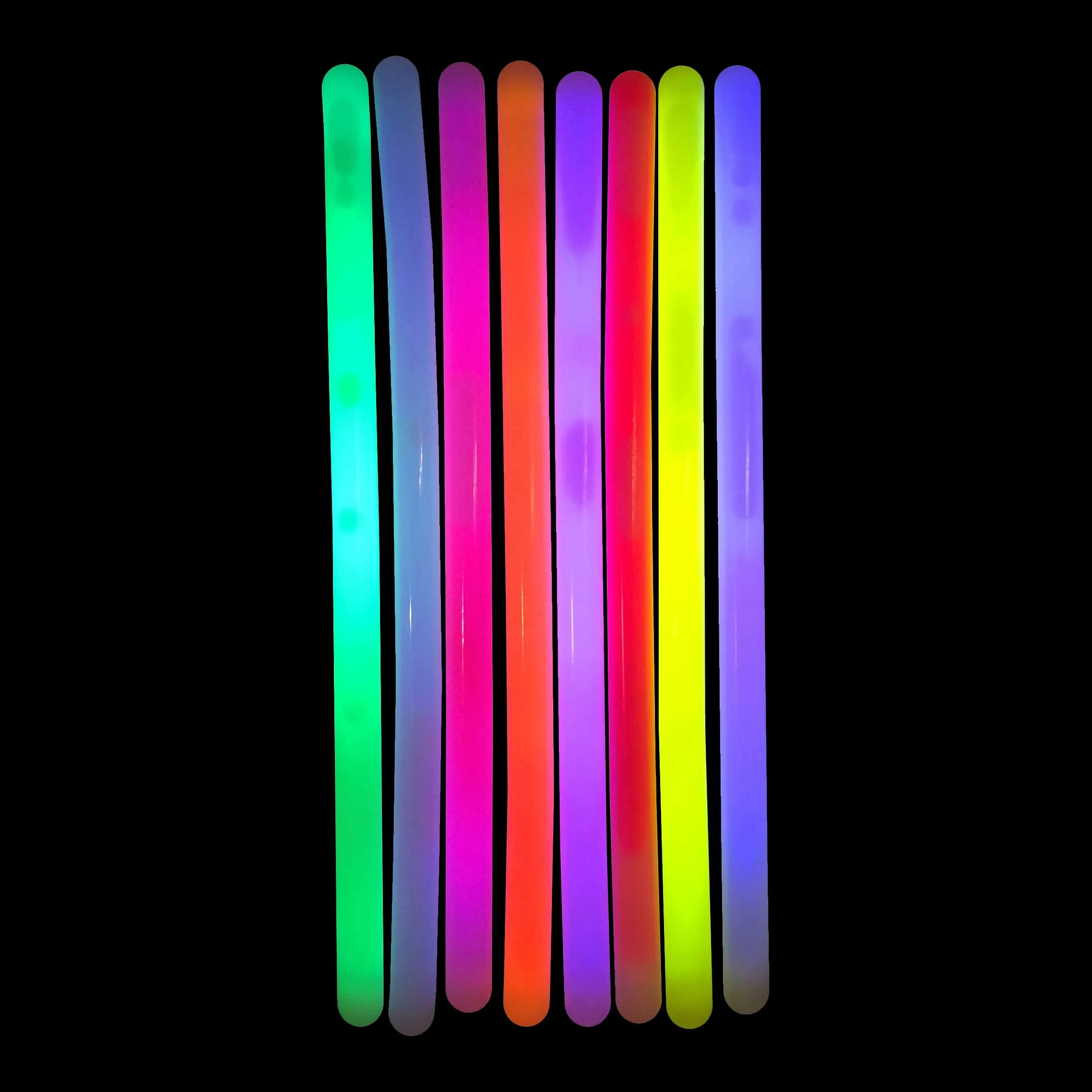 12 Inch Premium Multicolor Jumbo Glow Sticks - Pack of 10