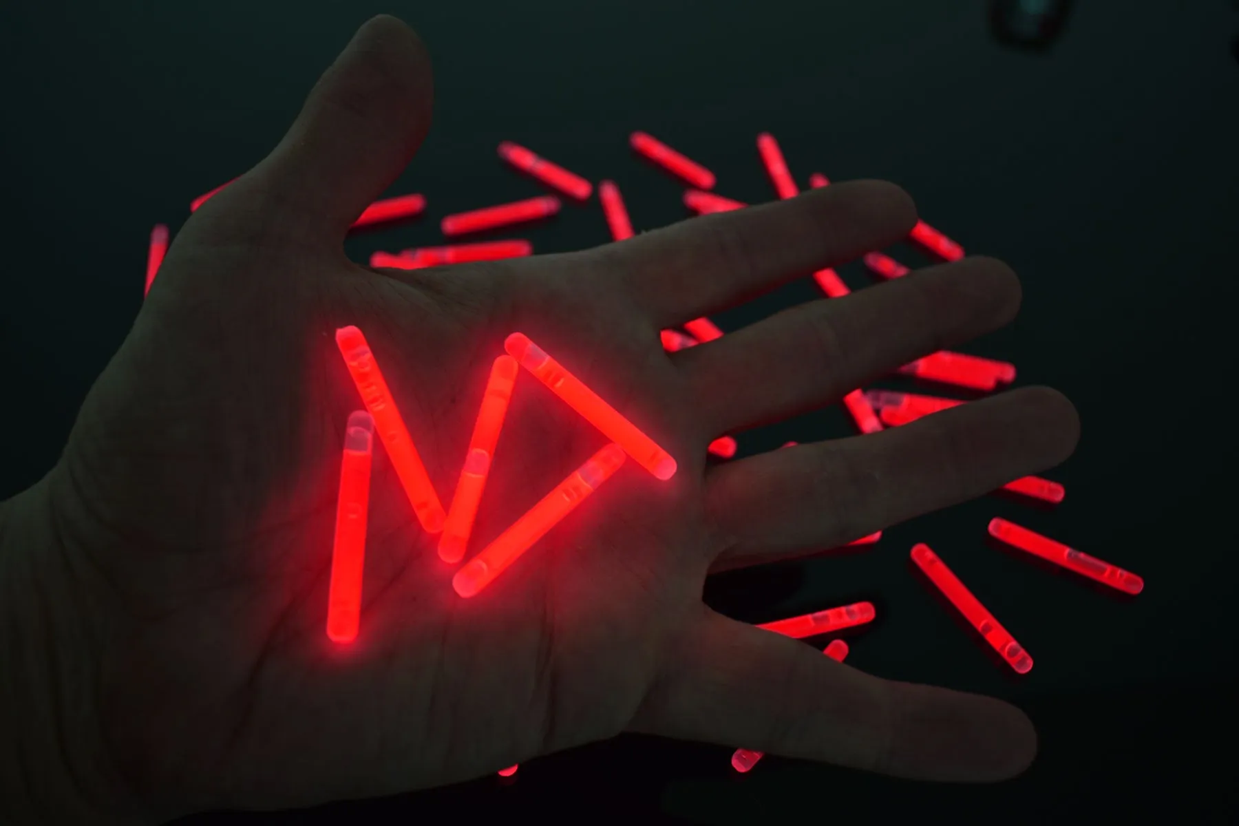 1.5 inch Red Mini Glow Sticks- 50 Per Package