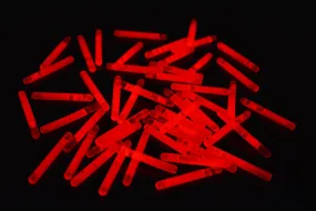 1.5 inch Red Mini Glow Sticks- 50 Per Package