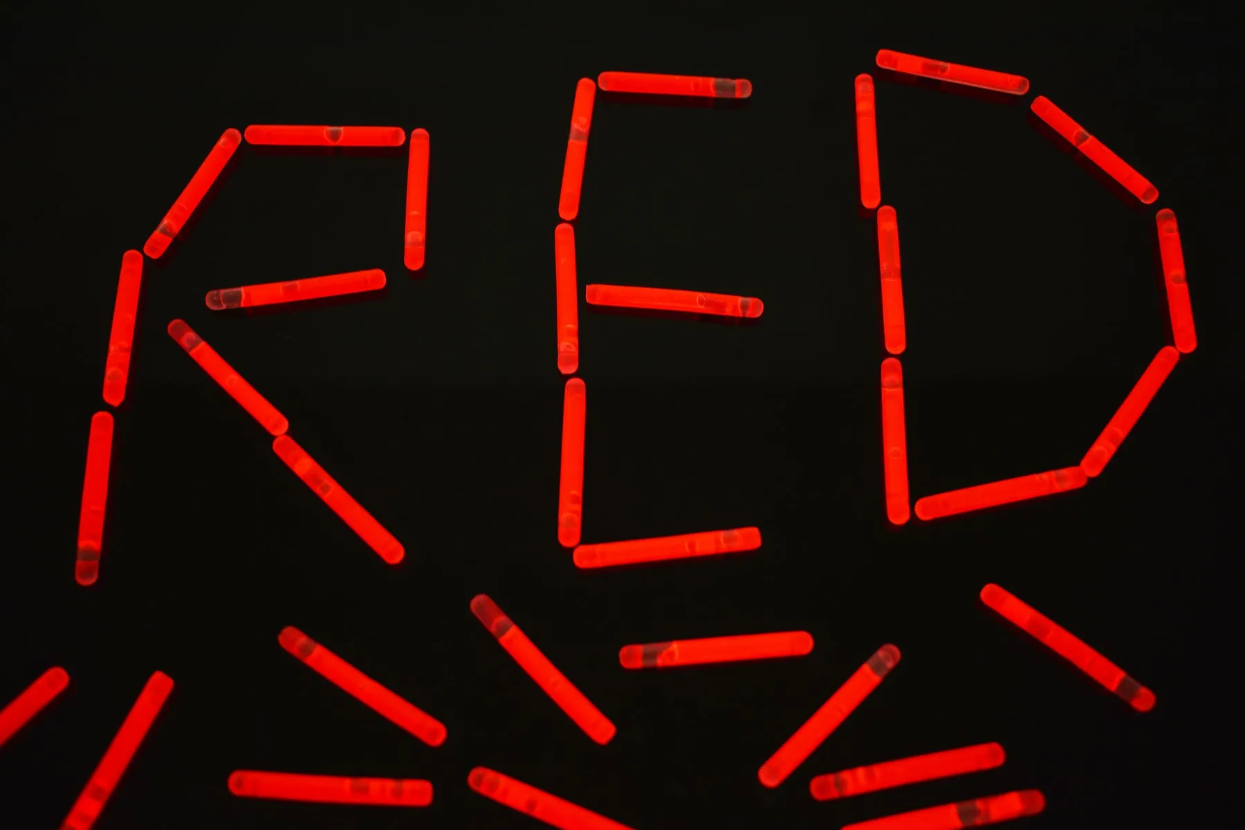 1.5 inch Red Mini Glow Sticks- 50 Per Package