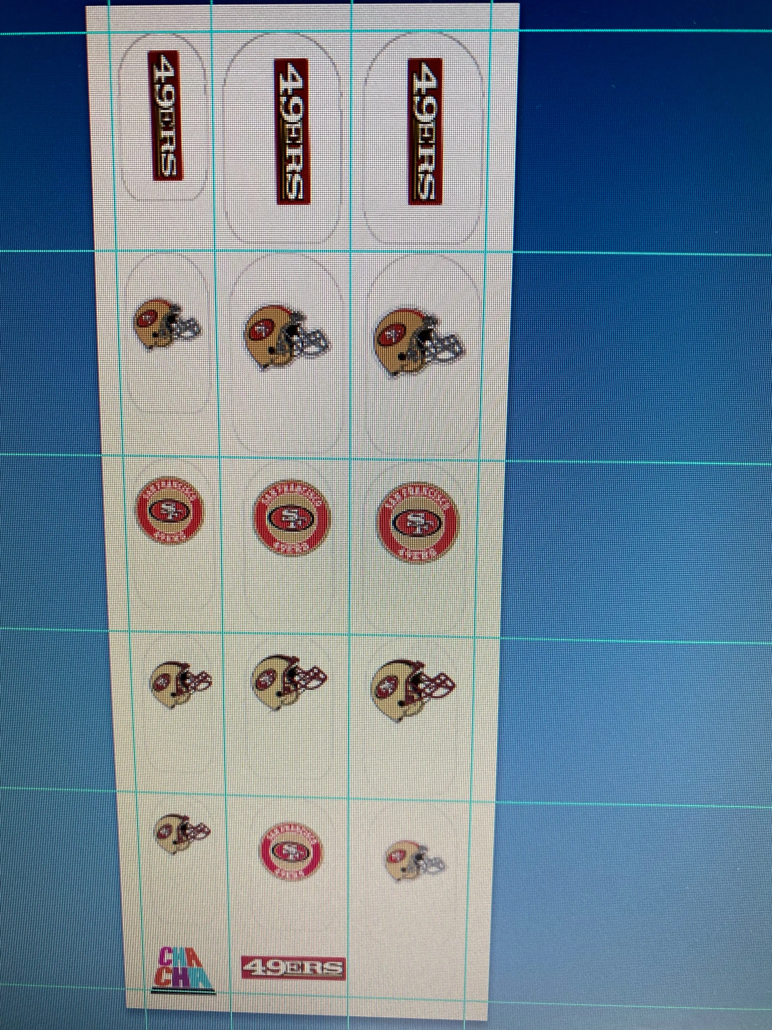 49ers  nail decals