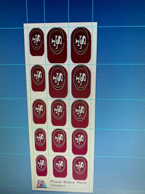 49ers  nail decals