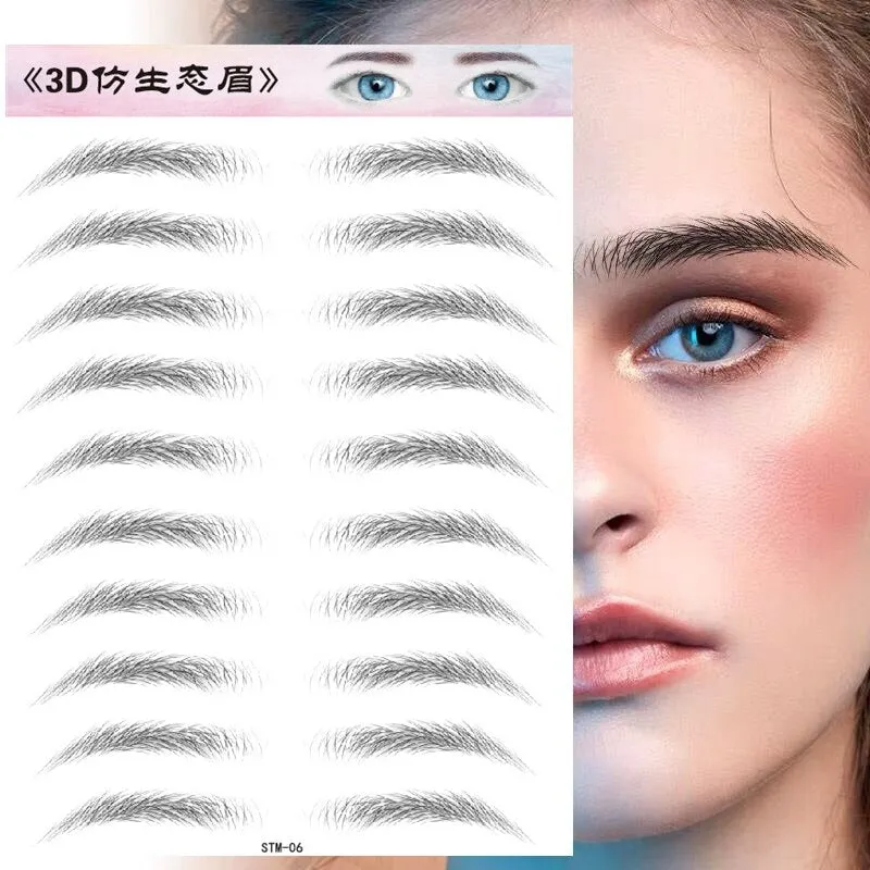4D Natural Hair Like Water Transfer Waterproof Long Lasting Eyebrow Tattoo Sticker