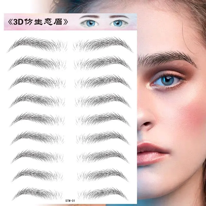 4D Natural Hair Like Water Transfer Waterproof Long Lasting Eyebrow Tattoo Sticker