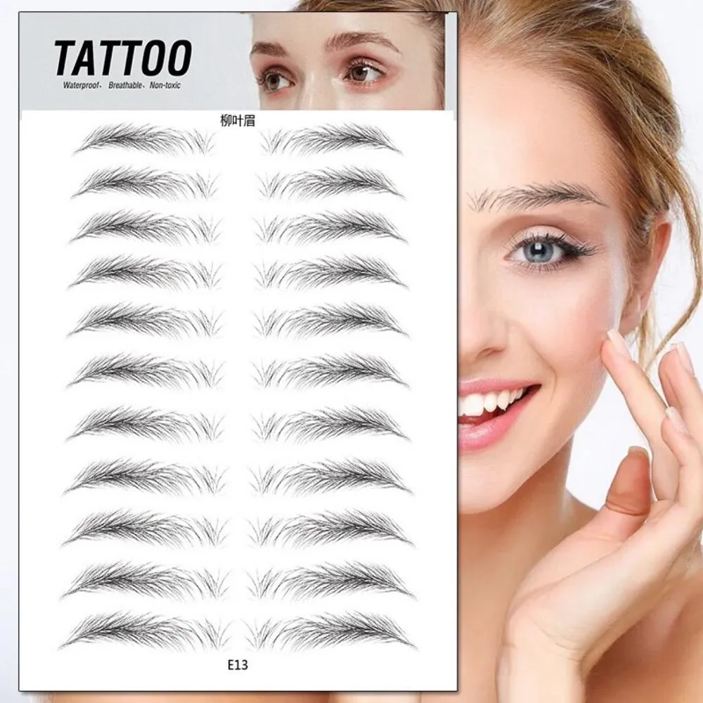 4D Natural Hair Like Water Transfer Waterproof Long Lasting Eyebrow Tattoo Sticker