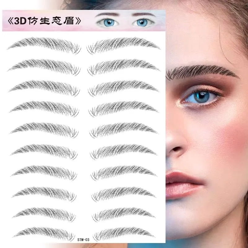 4D Natural Hair Like Water Transfer Waterproof Long Lasting Eyebrow Tattoo Sticker