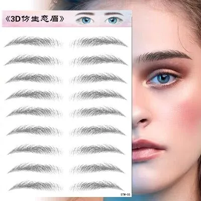 4D Natural Hair Like Water Transfer Waterproof Long Lasting Eyebrow Tattoo Sticker