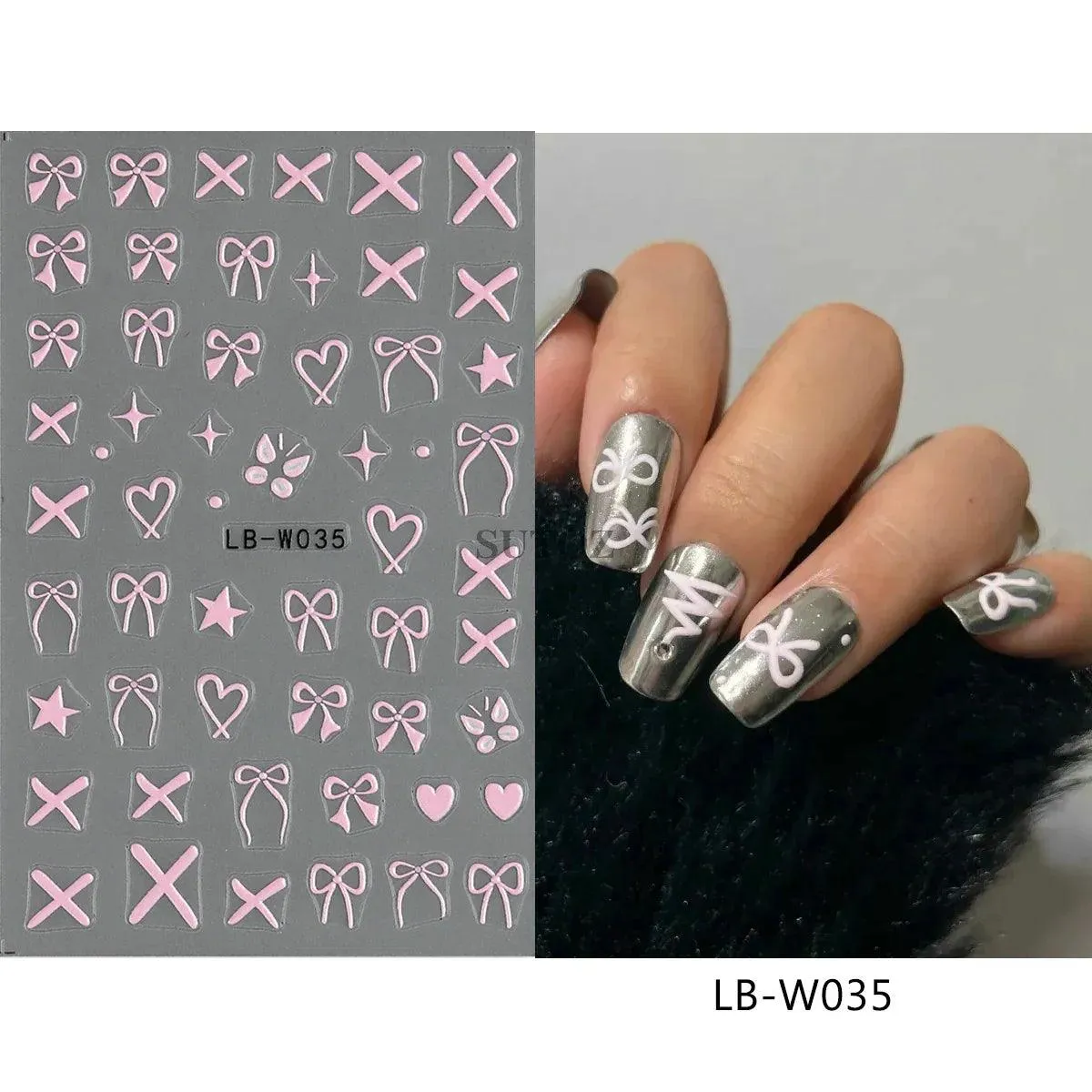 5D Floral Geometry Japanese Nail Art Stickers: Impeccable Design & Quality