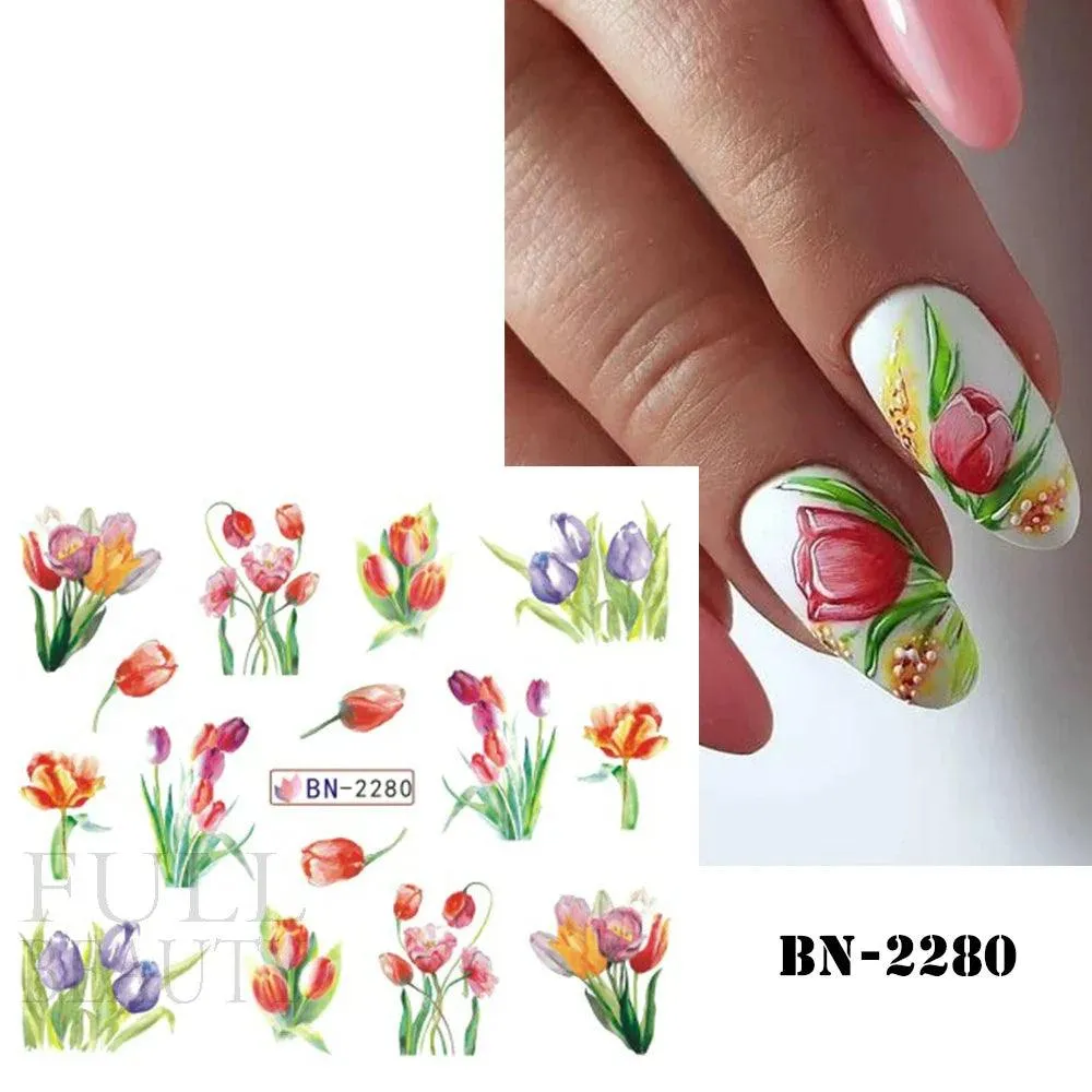 5D Floral Geometry Japanese Nail Art Stickers: Impeccable Design & Quality