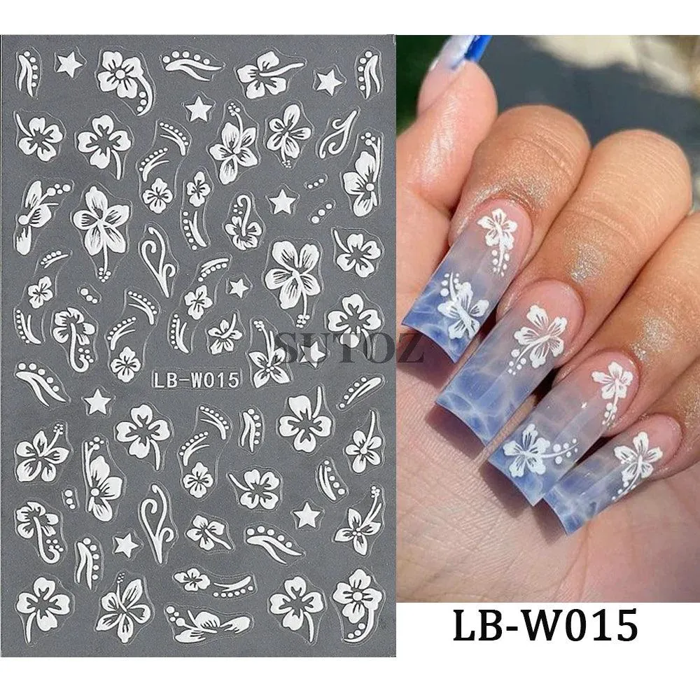 5D Floral Geometry Japanese Nail Art Stickers: Impeccable Design & Quality
