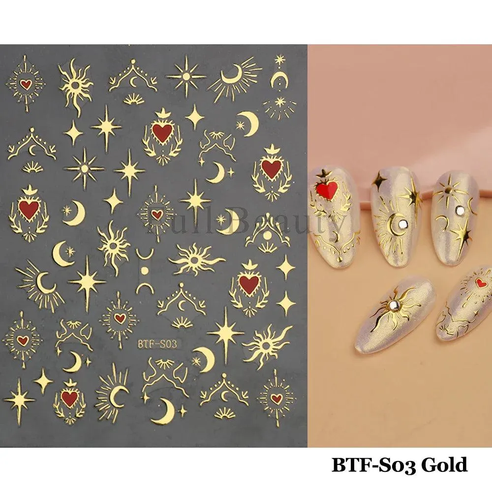 5D Floral Geometry Japanese Nail Art Stickers: Impeccable Design & Quality