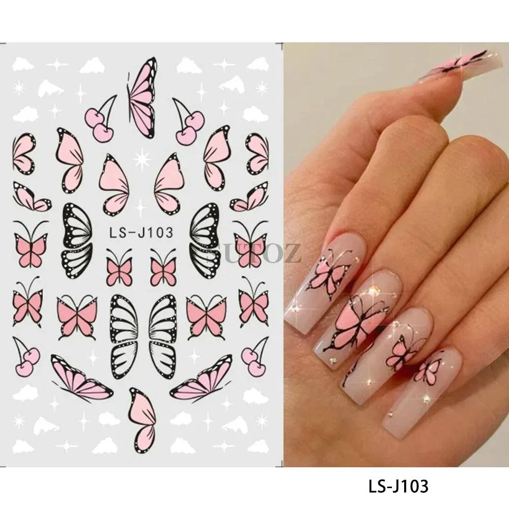 5D Floral Geometry Japanese Nail Art Stickers: Impeccable Design & Quality