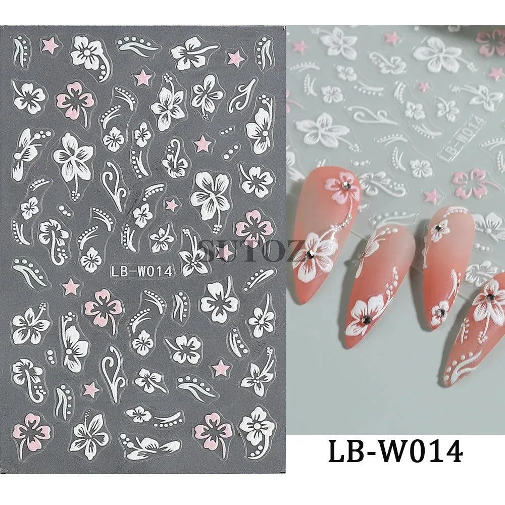 5D Floral Geometry Japanese Nail Art Stickers: Impeccable Design & Quality