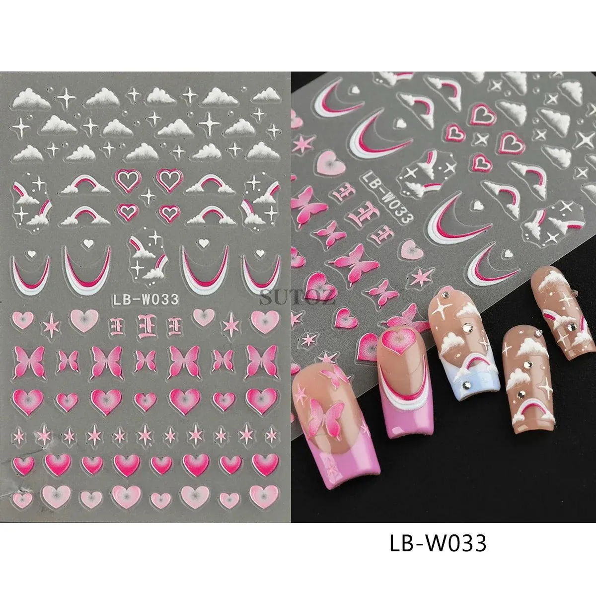 5D Floral Geometry Japanese Nail Art Stickers: Impeccable Design & Quality