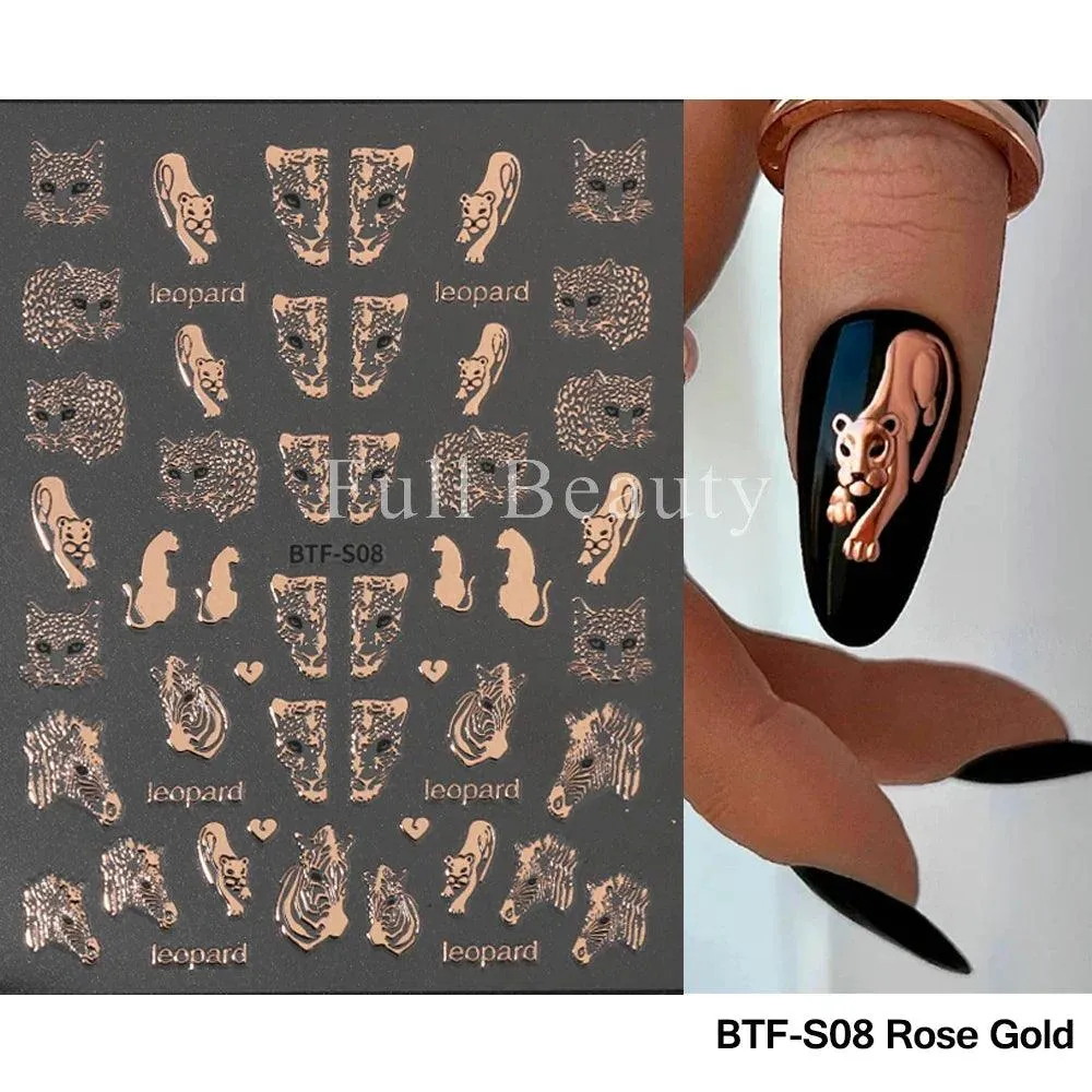 5D Floral Geometry Japanese Nail Art Stickers: Impeccable Design & Quality