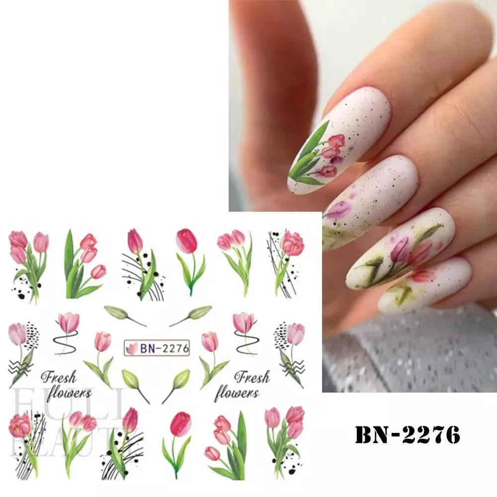 5D Floral Geometry Japanese Nail Art Stickers: Impeccable Design & Quality