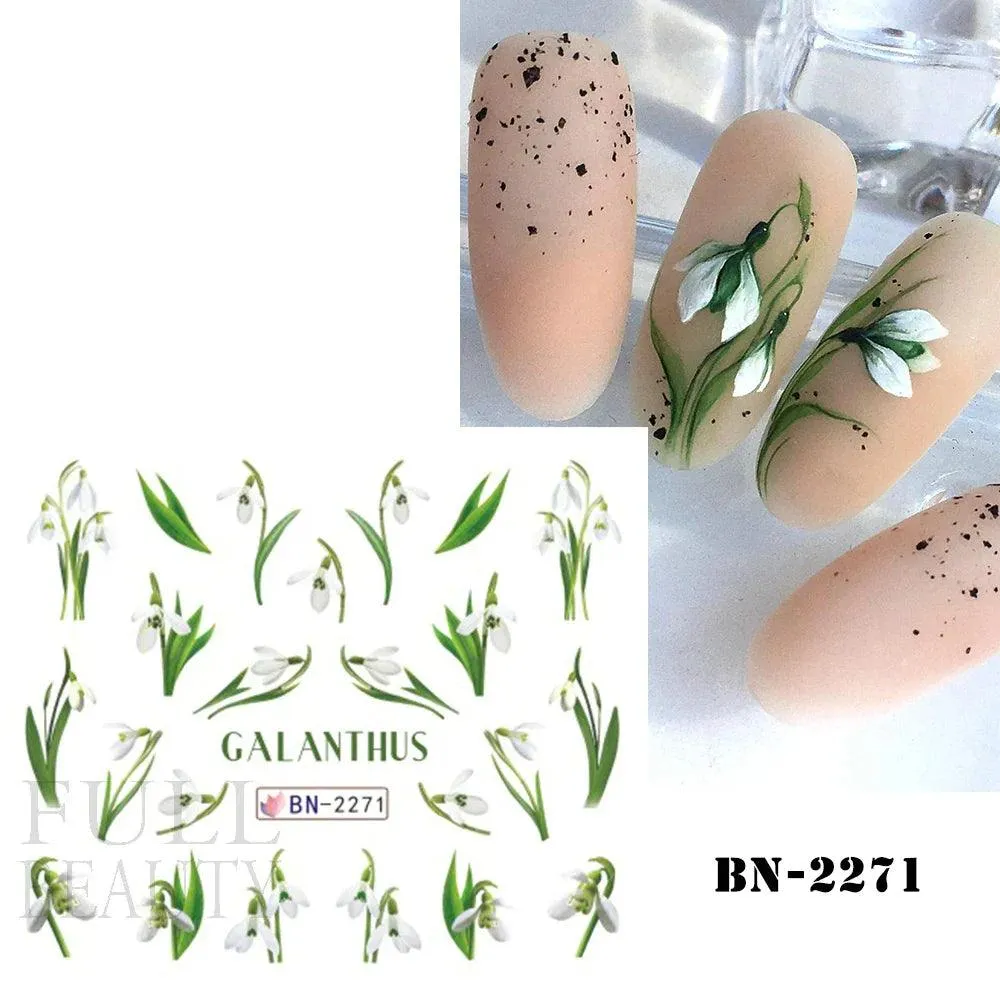 5D Floral Geometry Japanese Nail Art Stickers: Impeccable Design & Quality