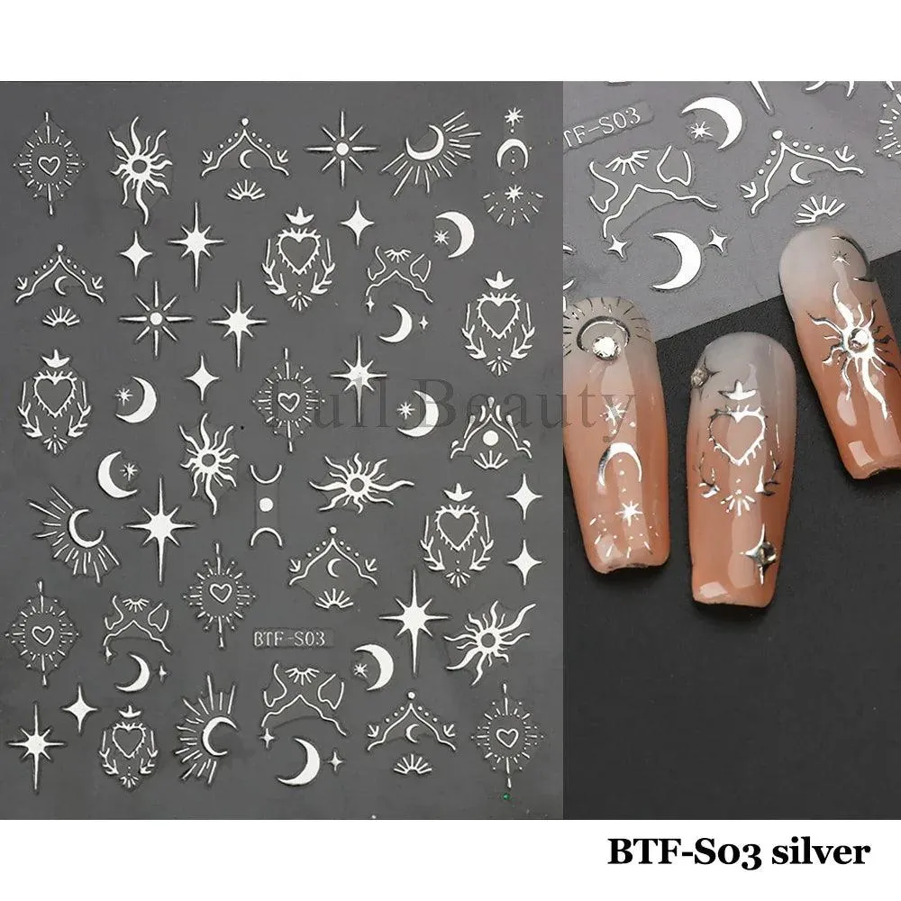 5D Floral Geometry Japanese Nail Art Stickers: Impeccable Design & Quality