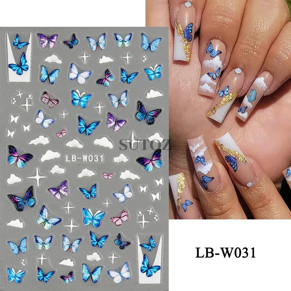 5D Floral Geometry Japanese Nail Art Stickers: Impeccable Design & Quality