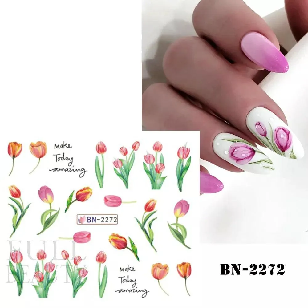 5D Floral Geometry Japanese Nail Art Stickers: Impeccable Design & Quality