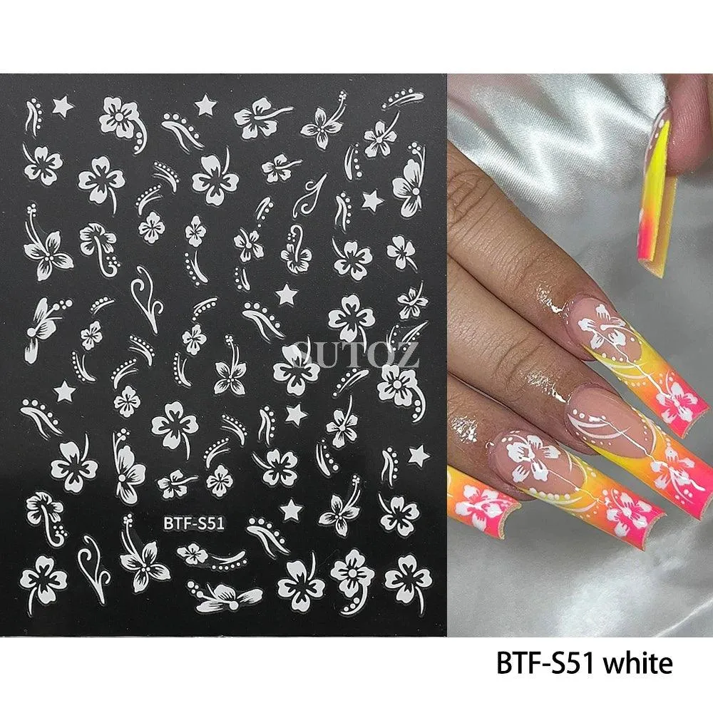 5D Floral Geometry Japanese Nail Art Stickers: Impeccable Design & Quality