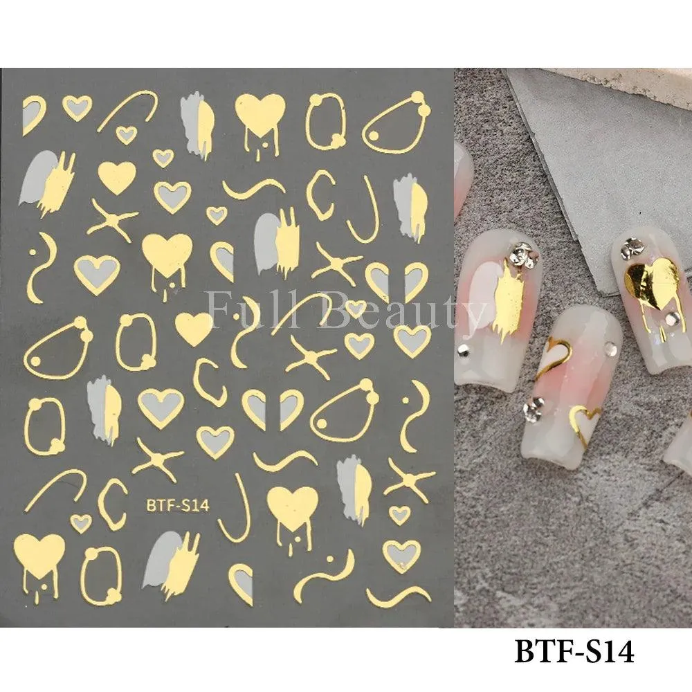 5D Floral Geometry Japanese Nail Art Stickers: Impeccable Design & Quality