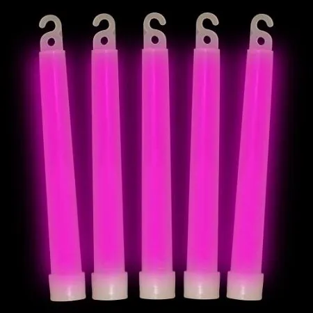 6 Inch Premium Pink Glow Sticks - Pack of 12