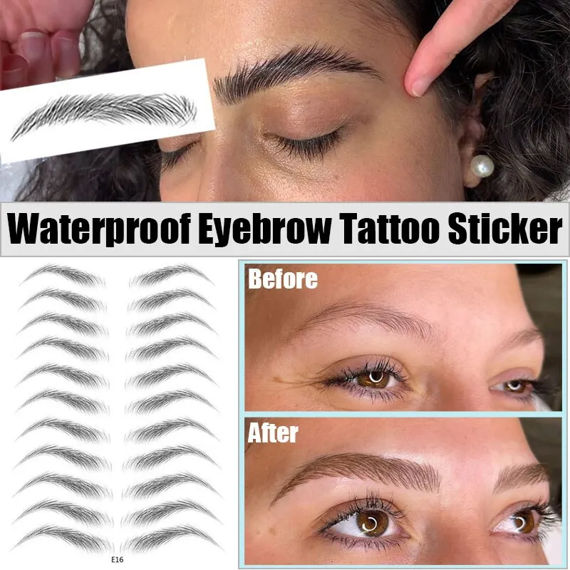 6D Hair-like Water Transfer Waterproof Stick On Eyebrows