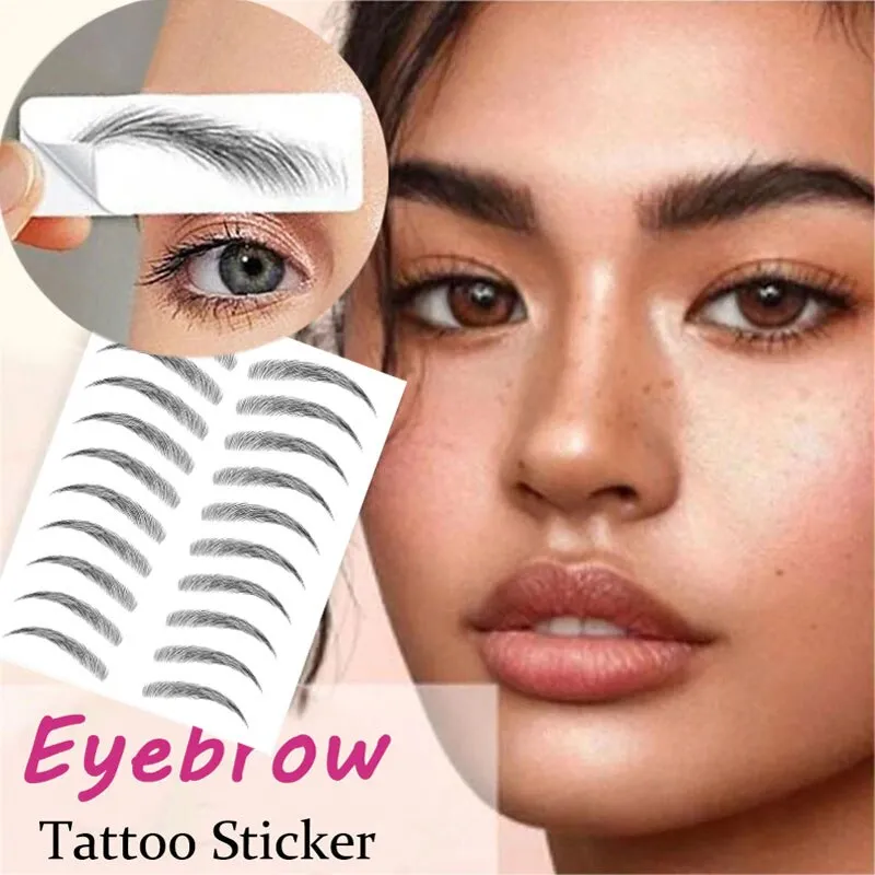 6D Hair-like Water Transfer Waterproof Stick On Eyebrows