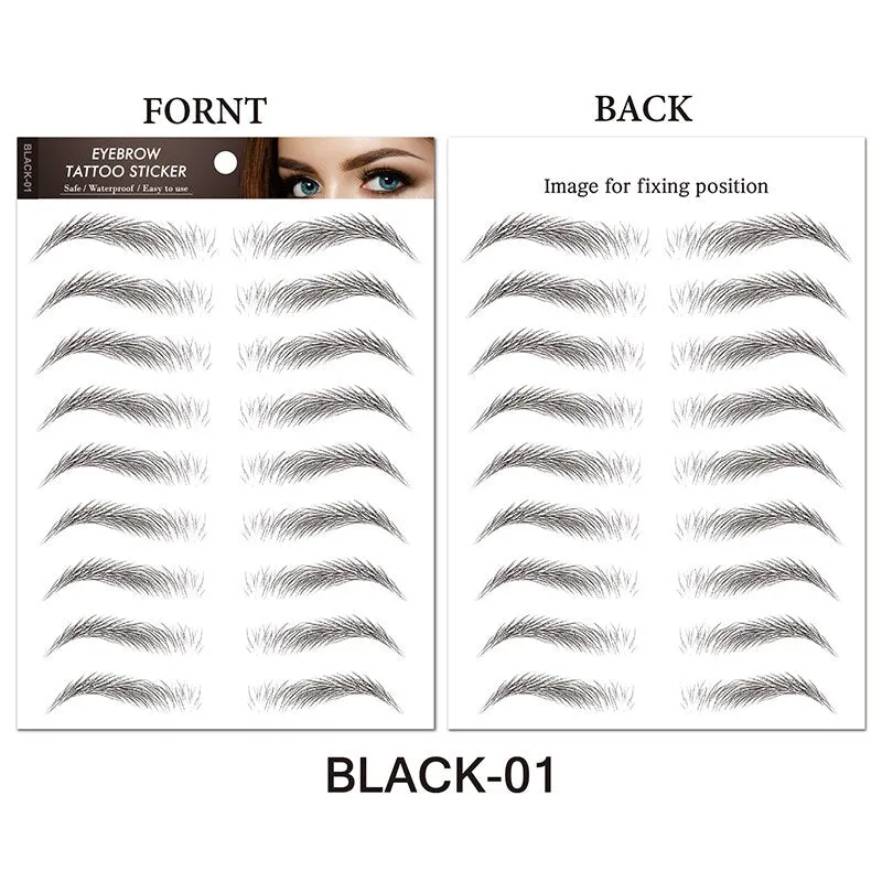 6D Hair-like Water Transfer Waterproof Stick On Eyebrows