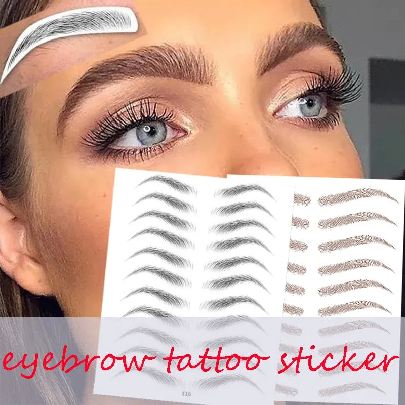 6D Hair-like Water Transfer Waterproof Stick On Eyebrows