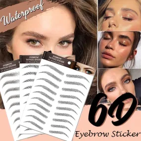 6D Hair-like Water Transfer Waterproof Stick On Eyebrows