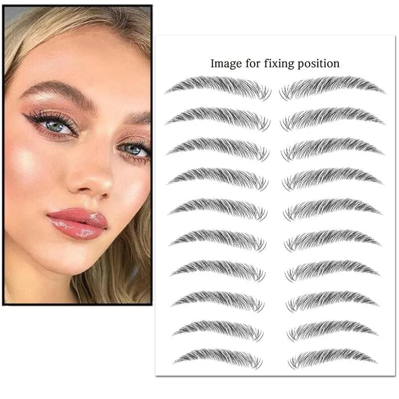 6D Hair-like Water Transfer Waterproof Stick On Eyebrows