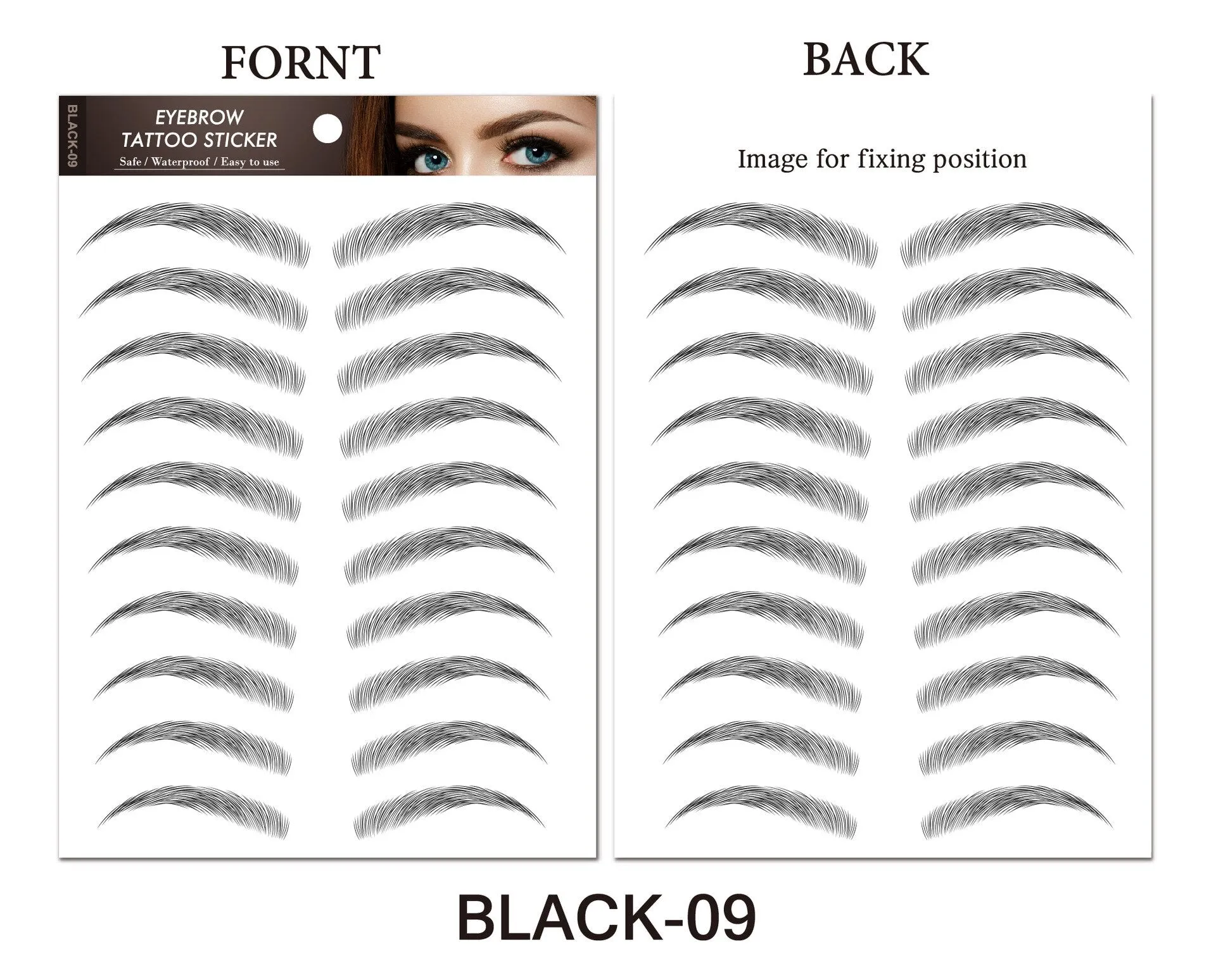 6D Hair-like Water Transfer Waterproof Stick On Eyebrows