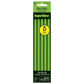 8" Glow Sticks: Green (5ct.)