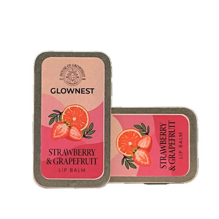 All Natural Strawberry & Grapefruit Lip Balm