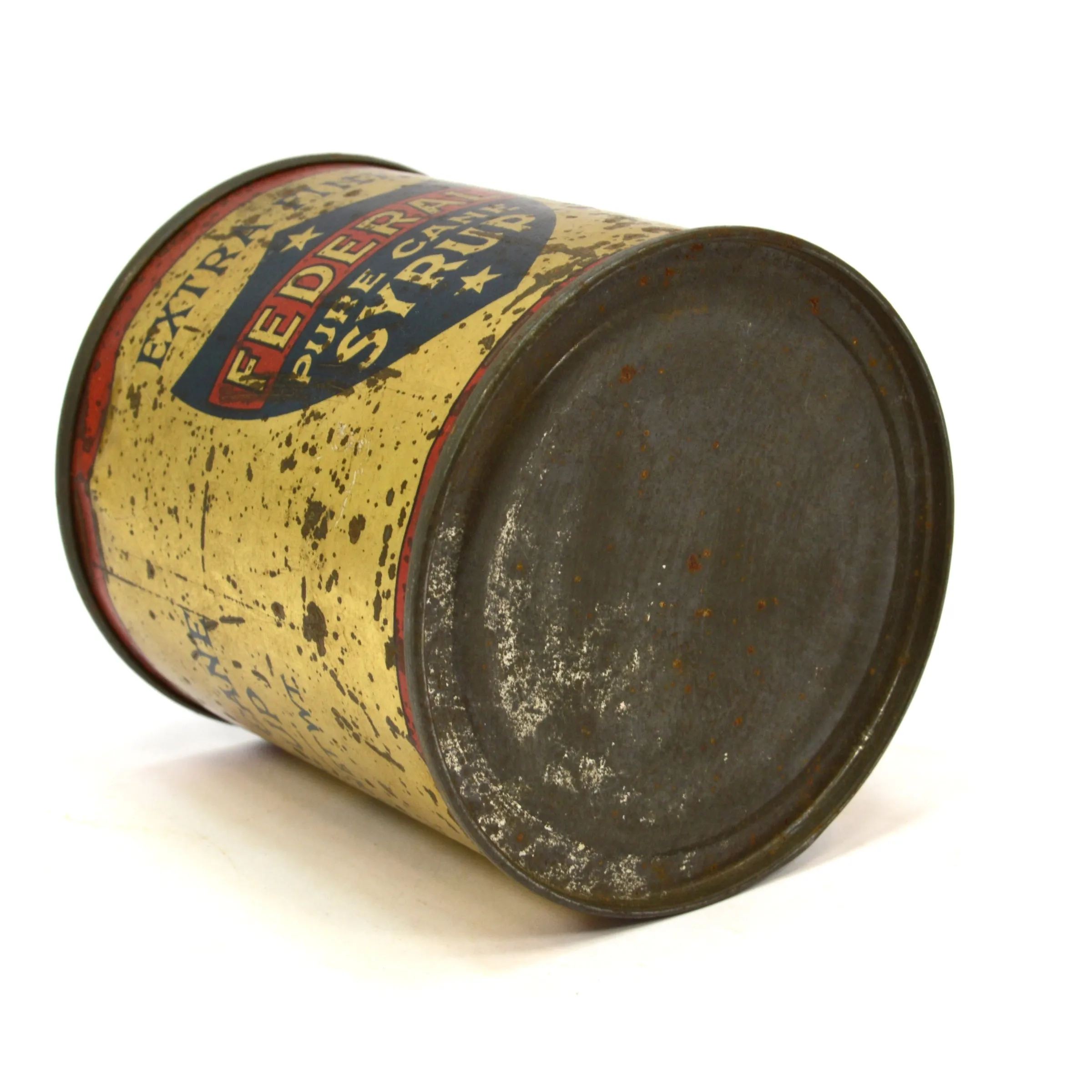 Antique "PURE CANE SYRUP" TIN CAN by FEDERAL SUGAR REFINING CO Yonkers, NY Rare!
