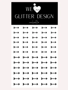 Arrow Nail Decals | Black