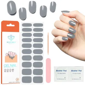 Ash Gray - Semi-Cured Gel Nail Strips