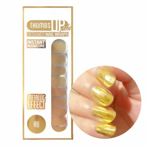 Au Gold Metallic Nail Wraps