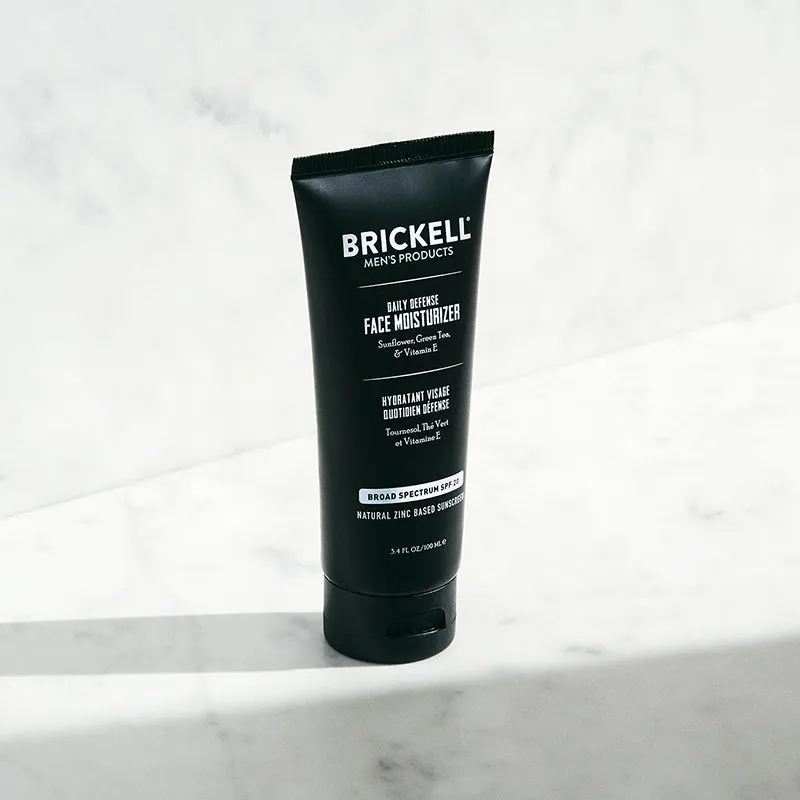 Brickell Men's Products - Daily Defense Face Moisturizer with SPF 20 for Men, 100ml