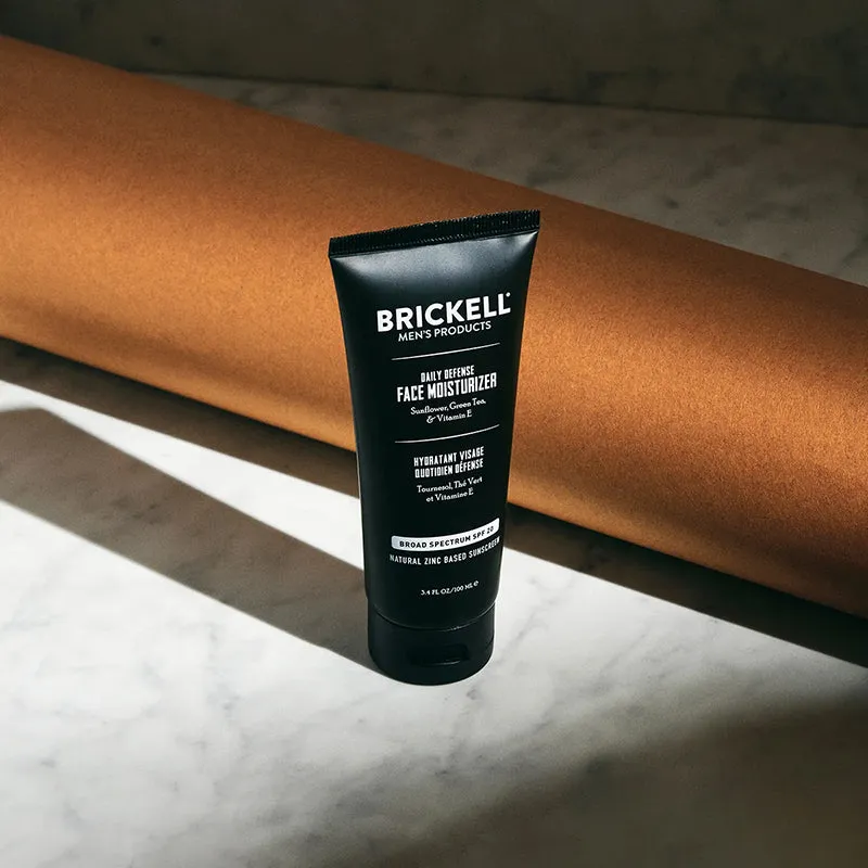 Brickell Men's Products - Daily Defense Face Moisturizer with SPF 20 for Men, 100ml
