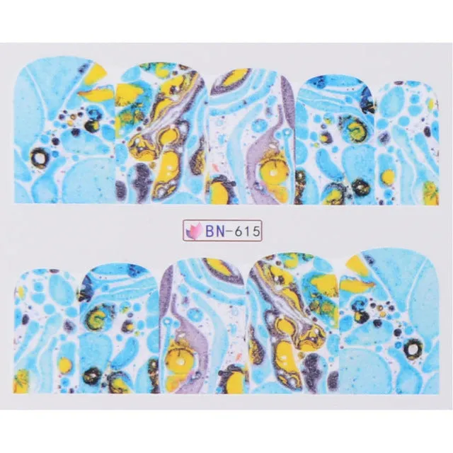 Broken Marble Theme | 12 Colors To Choose From | Nail Art Decals