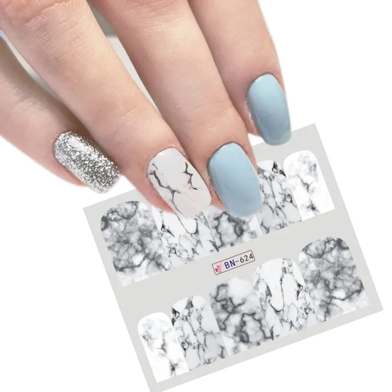 Broken Marble Theme | 12 Colors To Choose From | Nail Art Decals