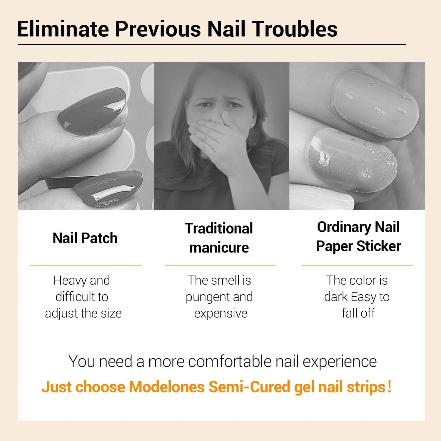 Brown Marble - Semi-Cured Gel Nail Strips