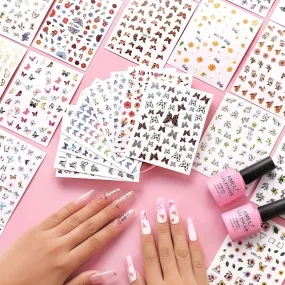 Butterfly Flower Nail Sticker