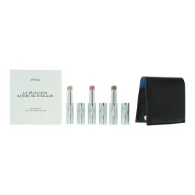 Byredo Blue Set Of 3   Leather Pouch: Solar Flare, Flower Play, Kumato Face Stic