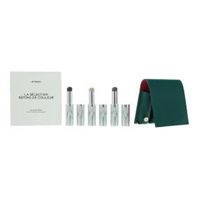 Byredo Deep Teal Set Of 3   Leather Pouch: Solar Flare, Flower Play, Kumato Face