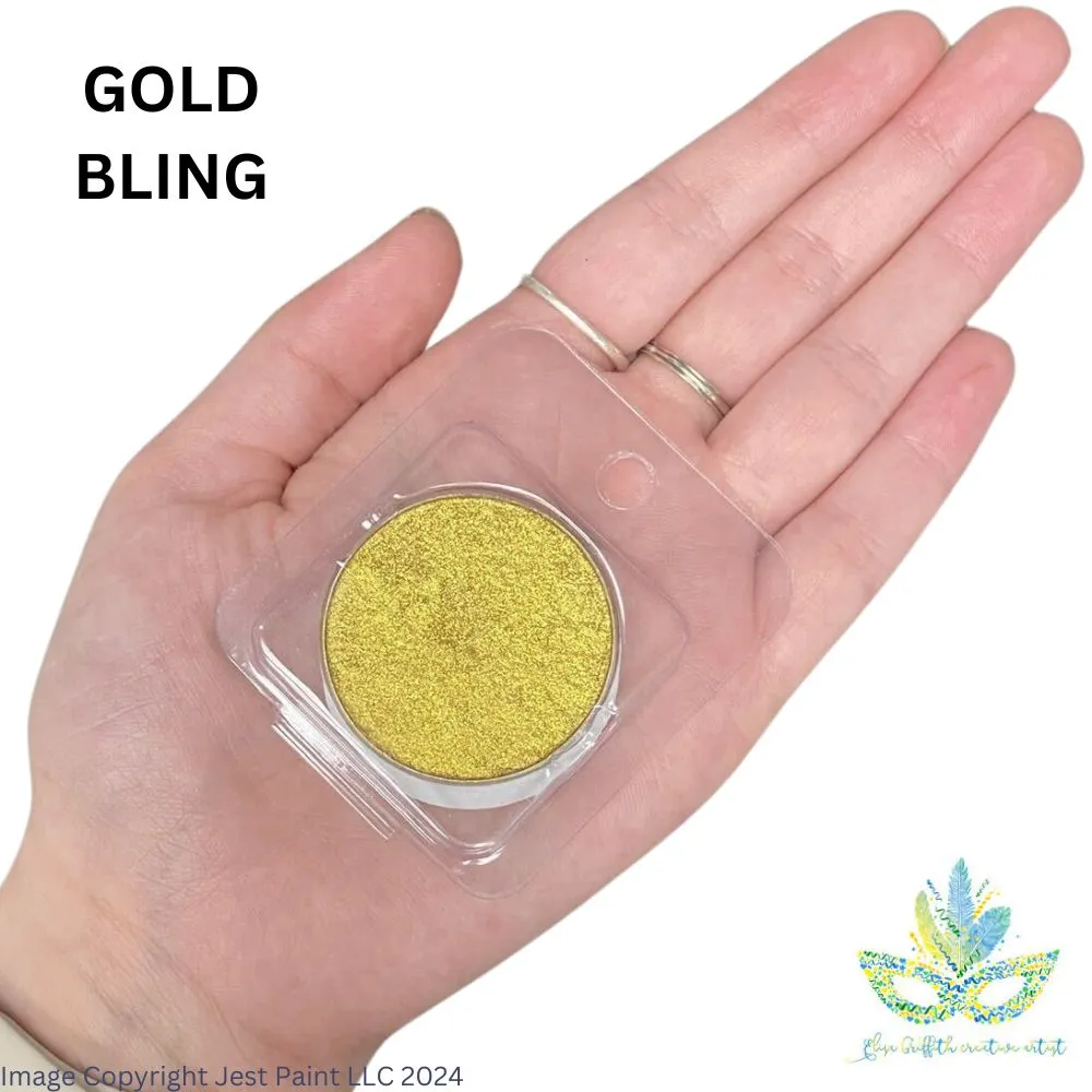 Color Me Pro Face Painting Powder by Elisa Griffith | Metallic Gold Bling (3.5 gr)